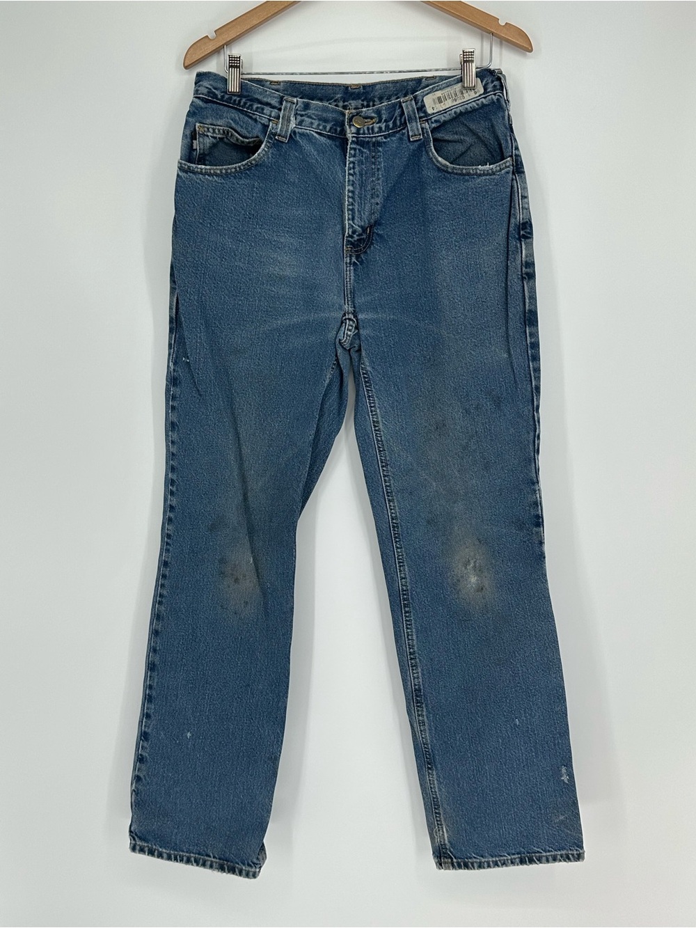 Carhartt 280-83 FR Work Jeans Men's 33x34 Blue Denim Cat 2 Flame Resistant B1
